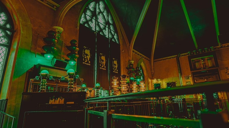 Steampunk decor inside pub
