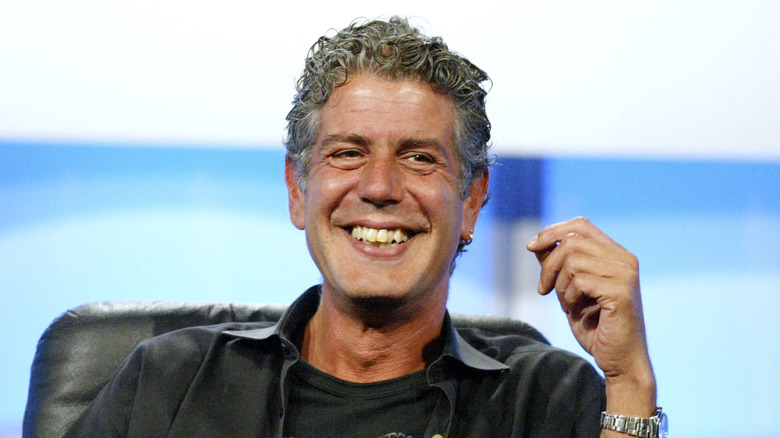 Anthony Bourdain smiling