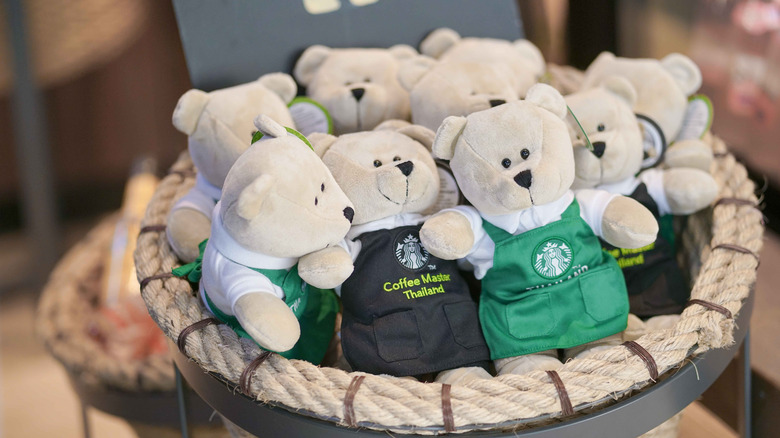 Bears wearing Starbucks aprons