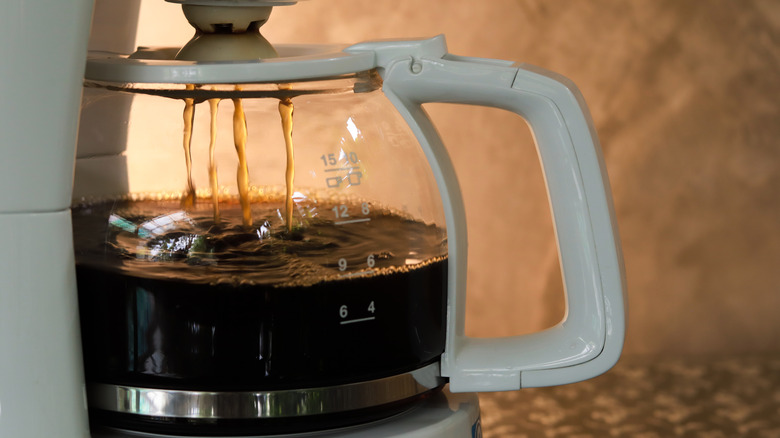 coffee maker brewing coffee