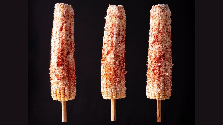 Mexican street corn on sticks