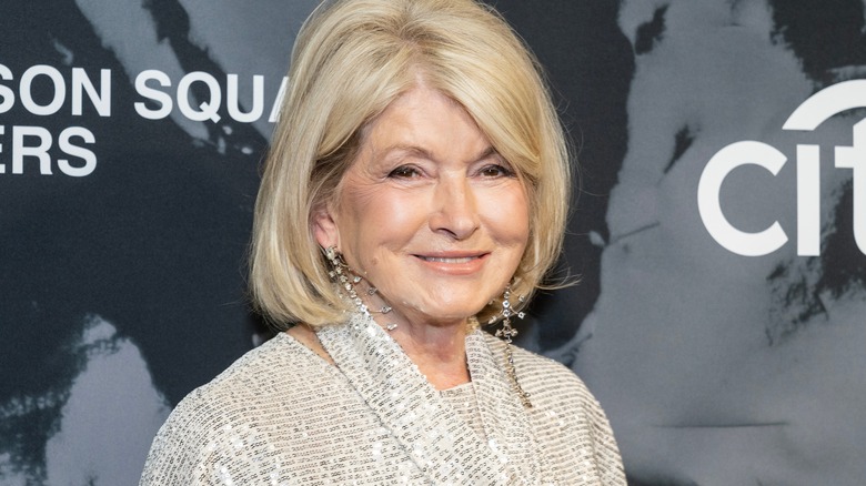 Martha Stewart smiling on red carpet