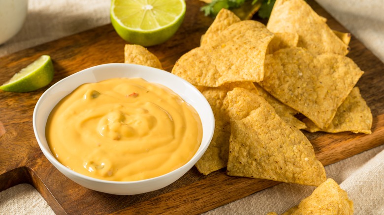 Queso with tortilla chips