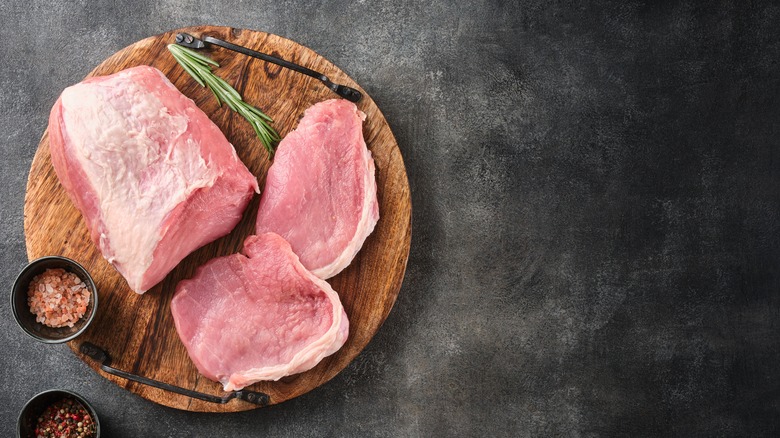 raw boneless pork chops
