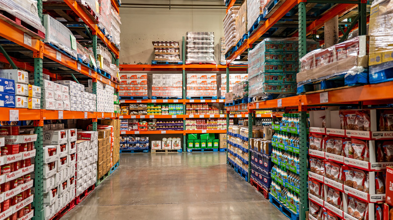 Costco shelves.