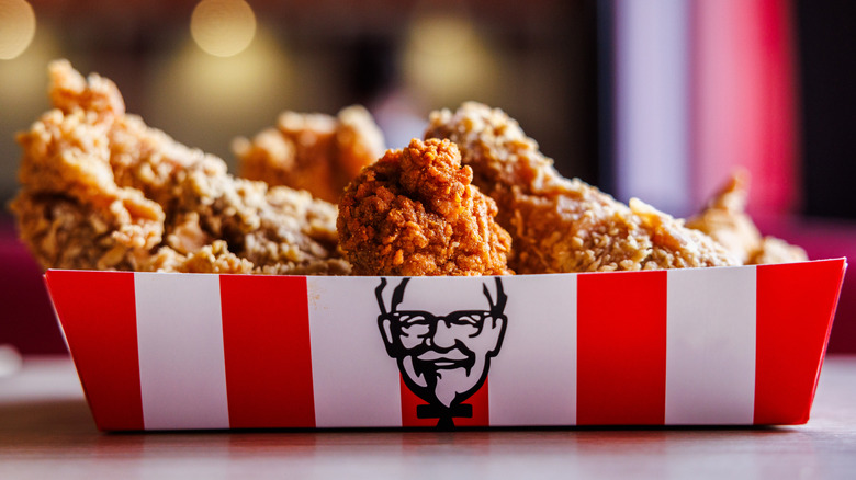 KFC fried chicken tray