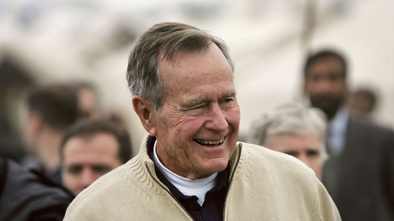 Former president George H.W. Bush smiling in 2006