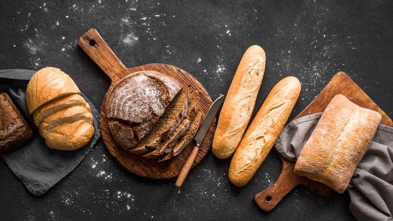 various loaves of bread