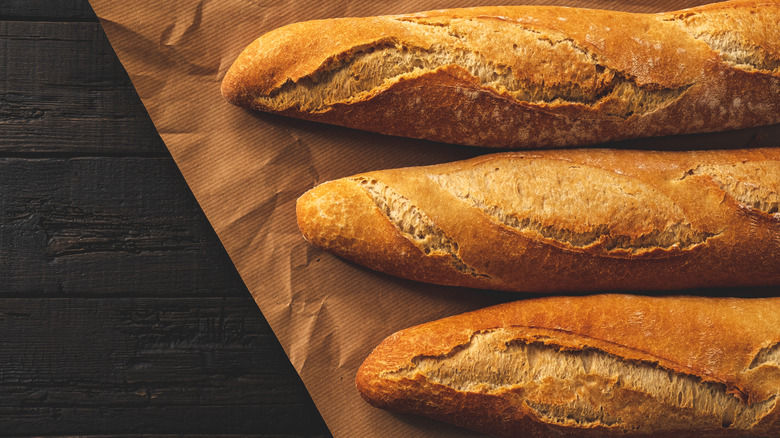 loaves of french baguettes