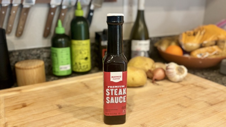 a bottle of Market Pantry Steak sauce