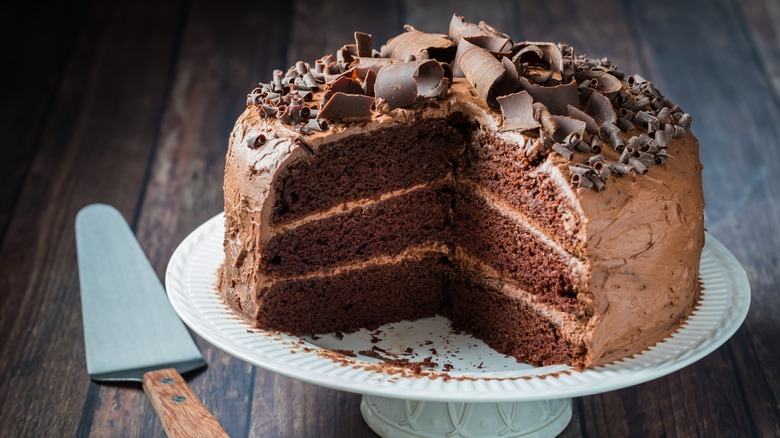 Chocolate frosted layer cake