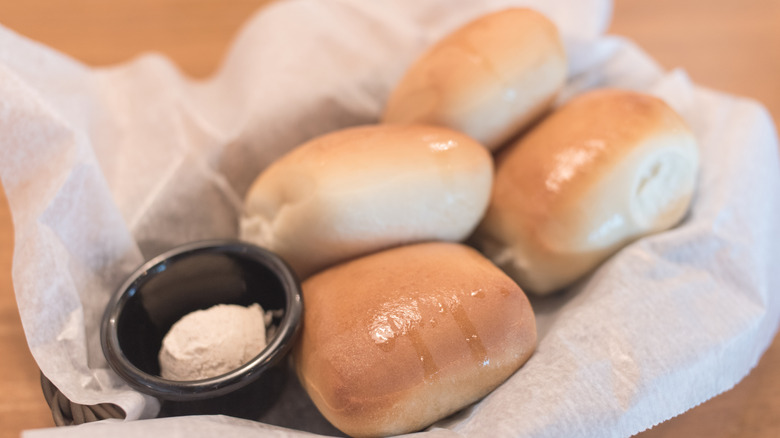 Texas Roadhouse rolls with honey butter