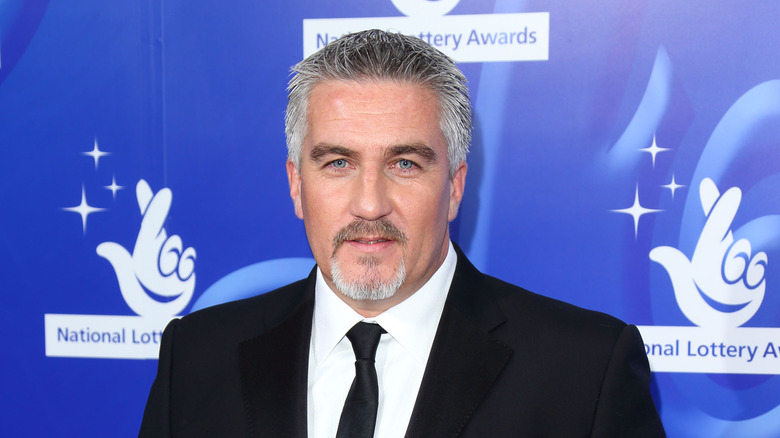 Paul Hollywood in black suit and tie at National Lottery Awards