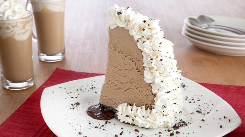 ice cream dessert with whipped cream