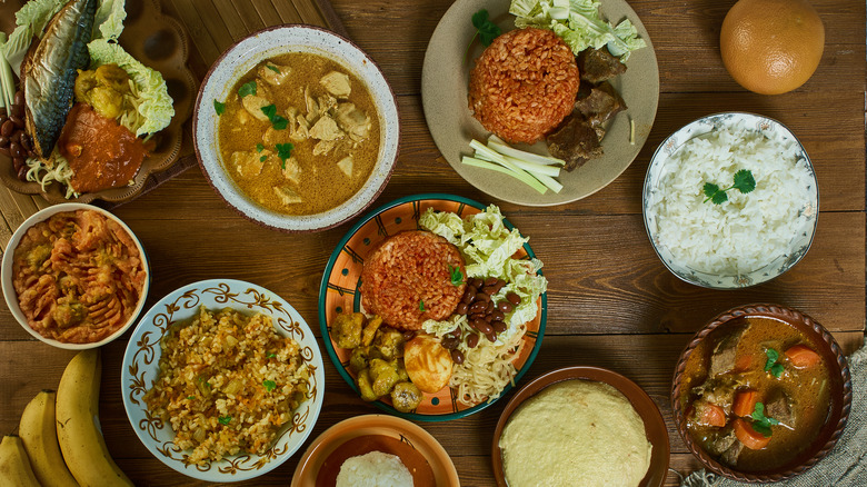 Assorted West African foods