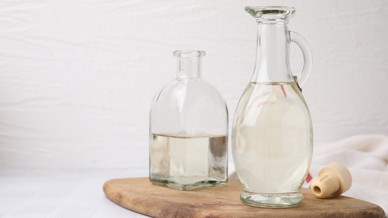 Bottles of vinegar