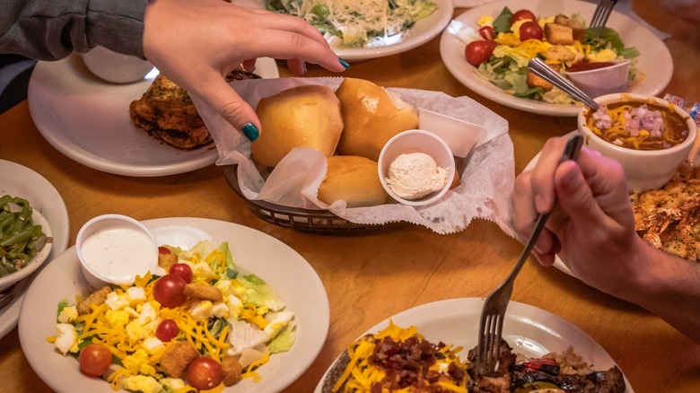 Texas Roadhouse meal shared