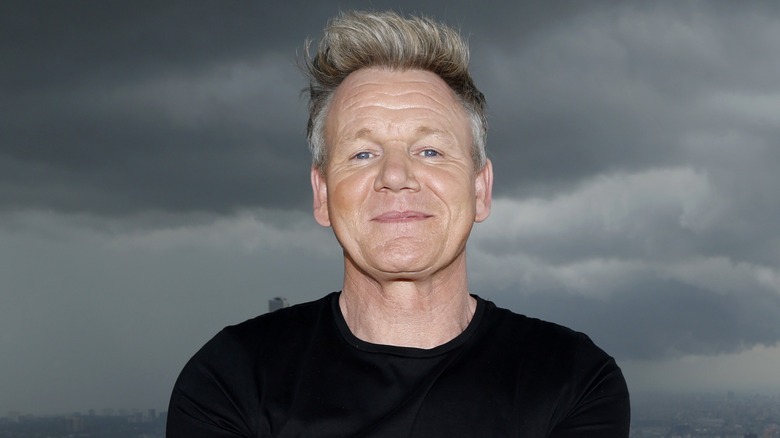 Gordon Ramsay with New York skyline