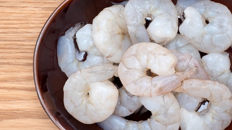 Deshelled shrimp