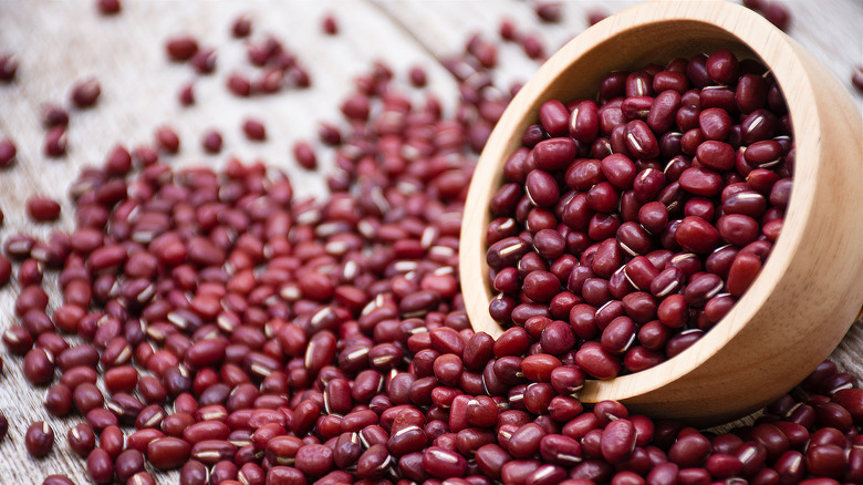 Adzuki beans overflowing