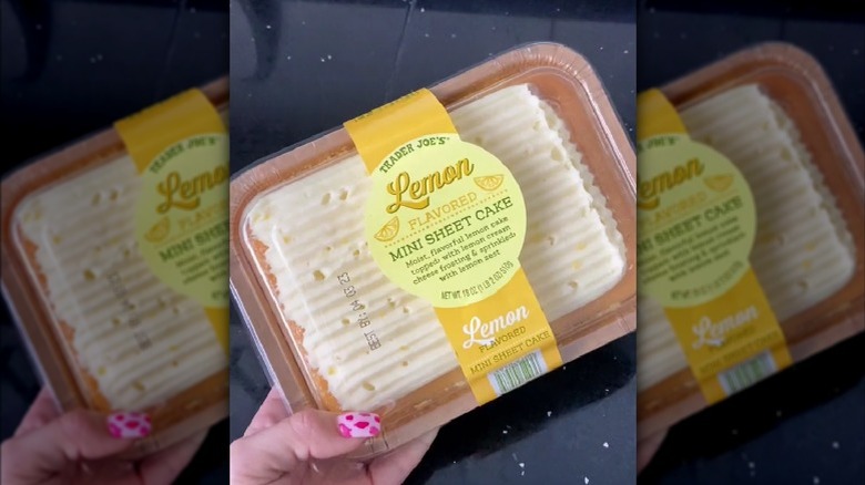 Trader Joe's lemon mini sheet cake with berries