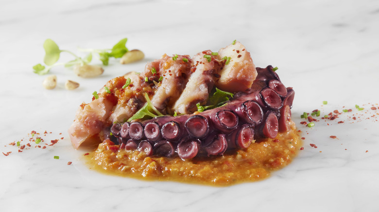 Cooked octopus