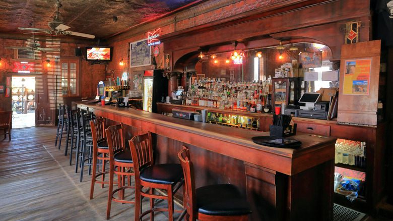Interior of saloon.
