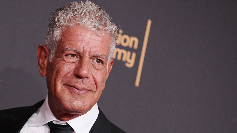 Anthony Bourdain at an event's red carpet