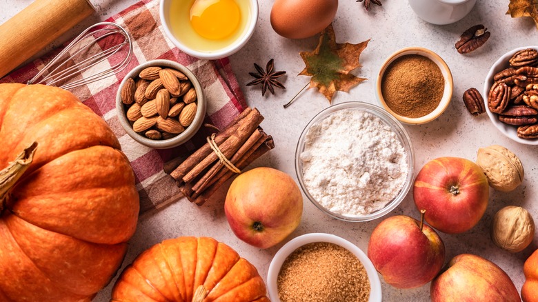 ingredients for a pumpkin pie