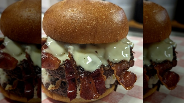 The Double Cheeseburger with bacon