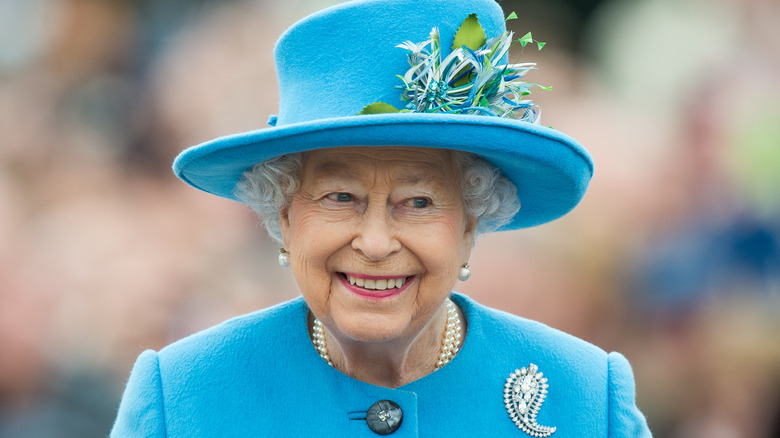 Queen Elizabeth smiling