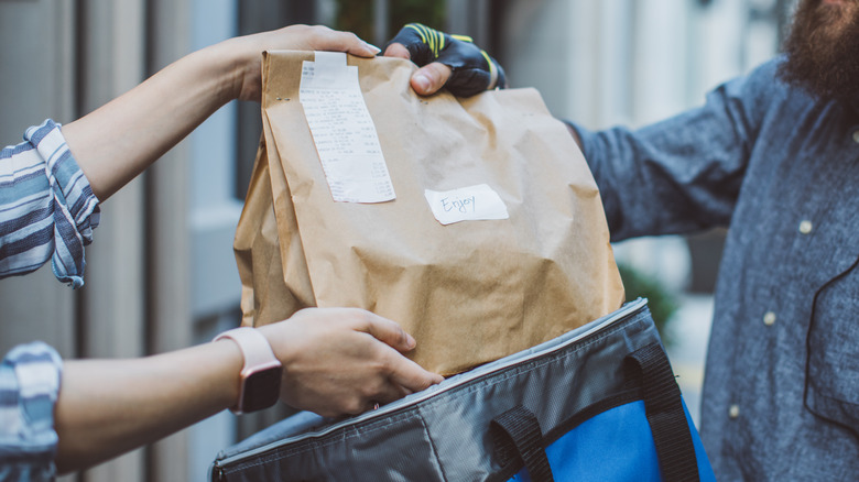 person delivering food