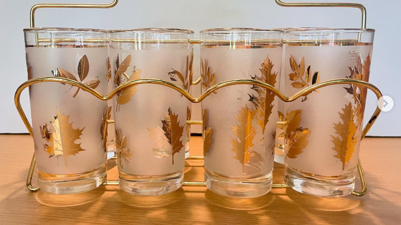 Libbey's Golden Foliage tumbler set