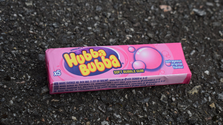 A pack of Hubba Bubba original flavor bubble gum