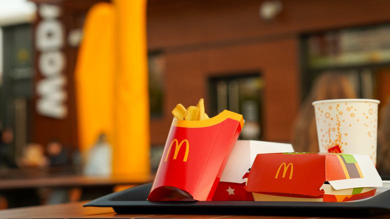 McDonald's food on a tray
