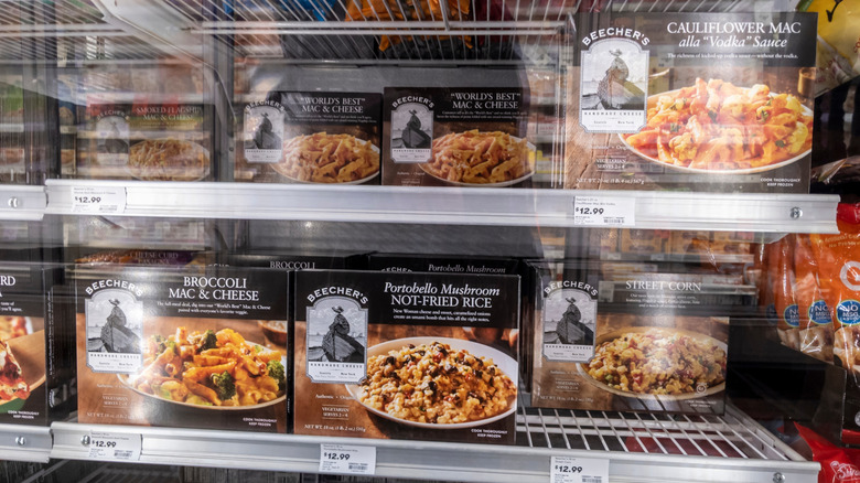 beecher's frozen meals in a store