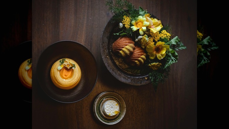 Three desserts served at SingleThread.