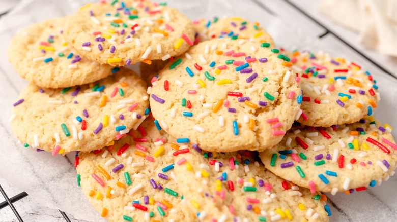 Sugar cookies with sprinkles