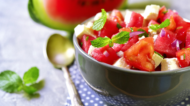 Watermelon and feta salad