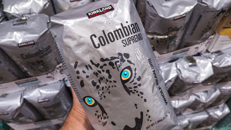 Kirkland Signature Colombian Supreme Whole Bean and Ground Coffee bags