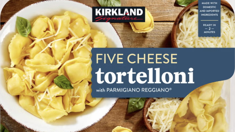 packaging image of kirkland signature five cheese tortelloni