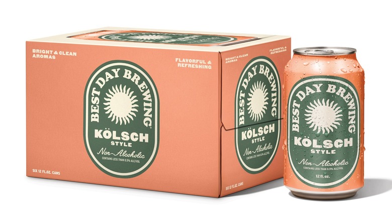 A package of Best Day Brewing next to a can .