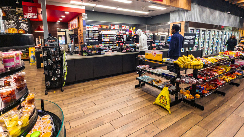 The interior of a convenience store