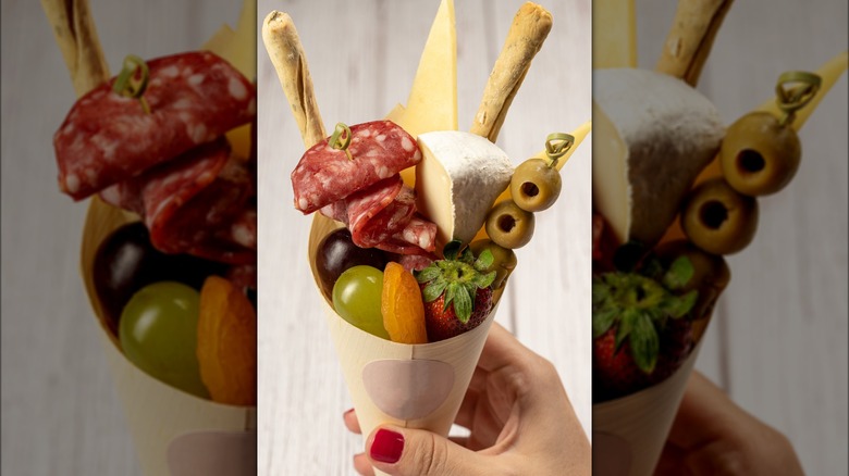 Charcuterie cone of goodies