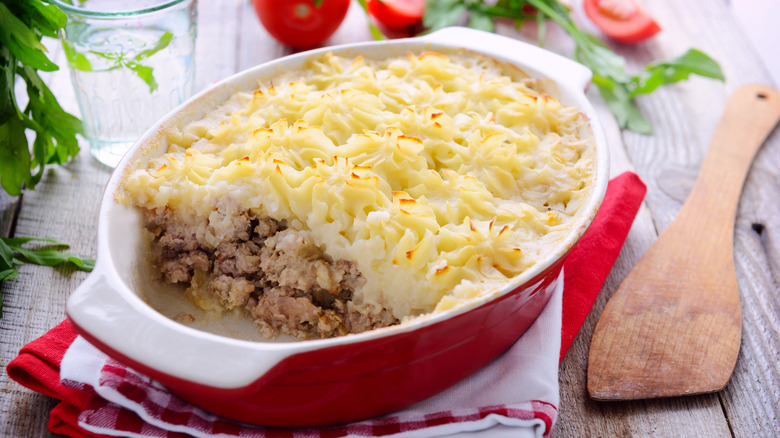 A traditional shepherd's pie