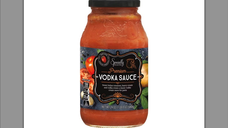 Jar of Aldi's Specially Selected Vodka Pasta Sauce