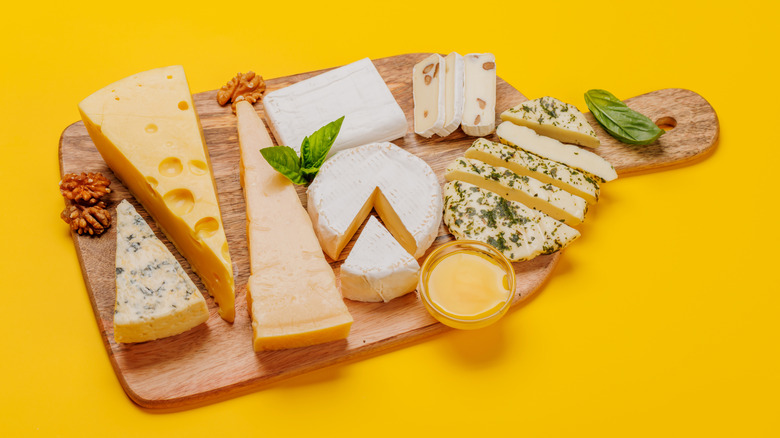 Different types of cheeses