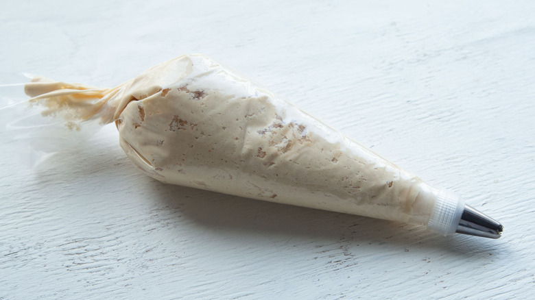 piping bag filled with frosting