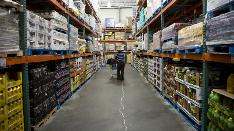 man shopping at Costco
