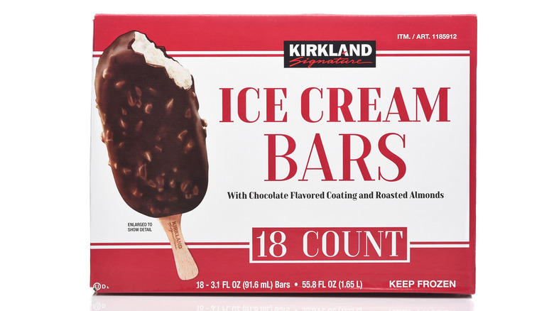 Box of Kirkland Ice Cream Bars